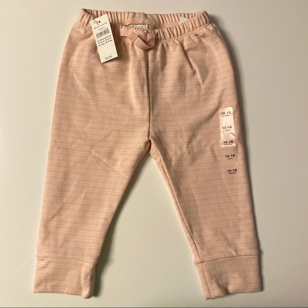 NWT Baby Gap pink drawstring sweatpants SZ 12-18M